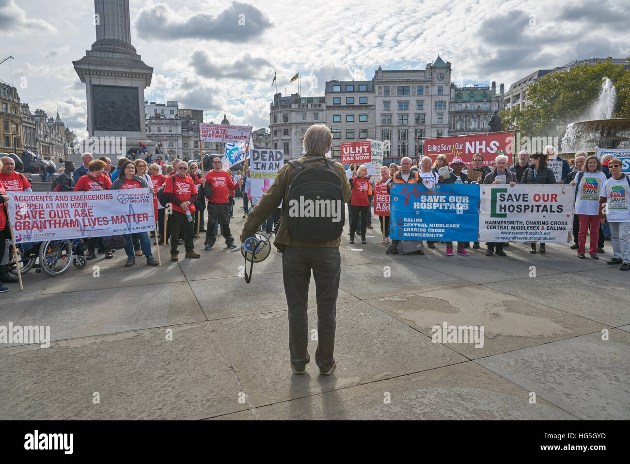 Salute nazionale di dimostrazione di Londra. La protesta di NHS. Foto Stock