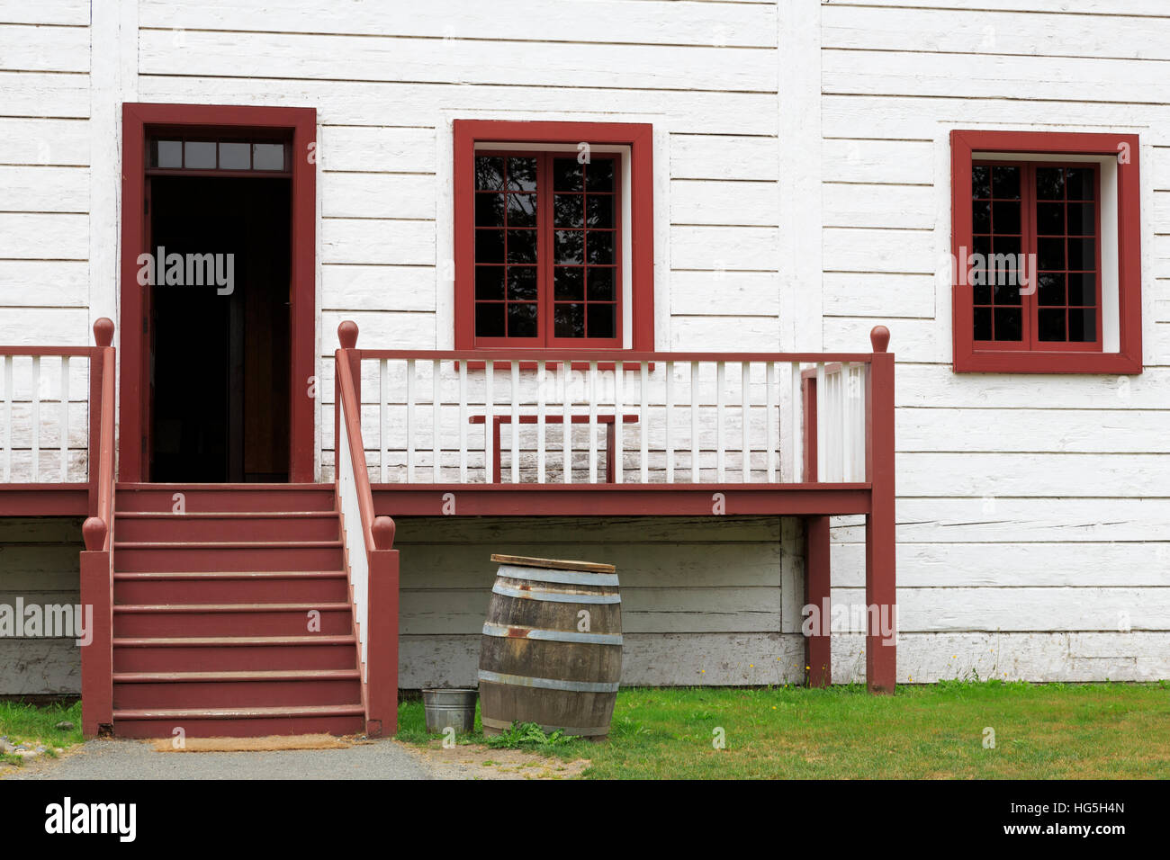 Grande Casa, Fort Langley National Historic Site, Fort Langley, regione di Vancouver, British Columbia, Canada,grande casa Foto Stock
