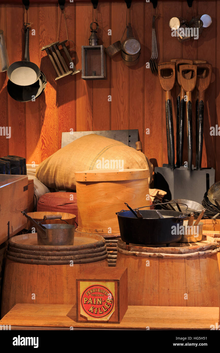 Grande Casa, Fort Langley National Historic Site, Fort Langley, regione di Vancouver, British Columbia, Canada,grande casa Foto Stock