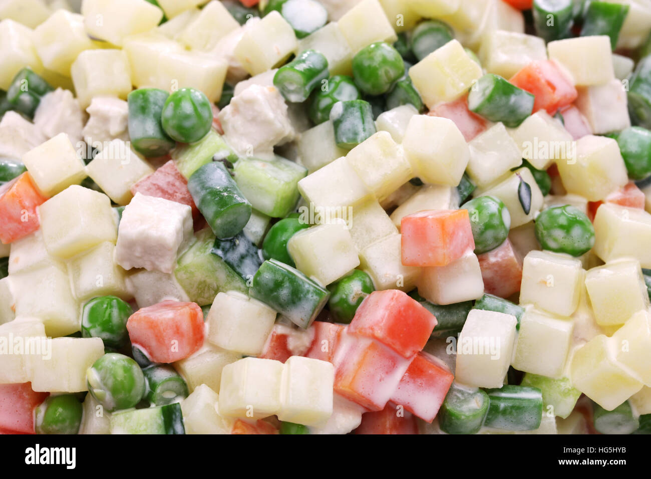 Insalata di macedonia, macedoine de legumi, insalata mista, cucina francese Foto Stock