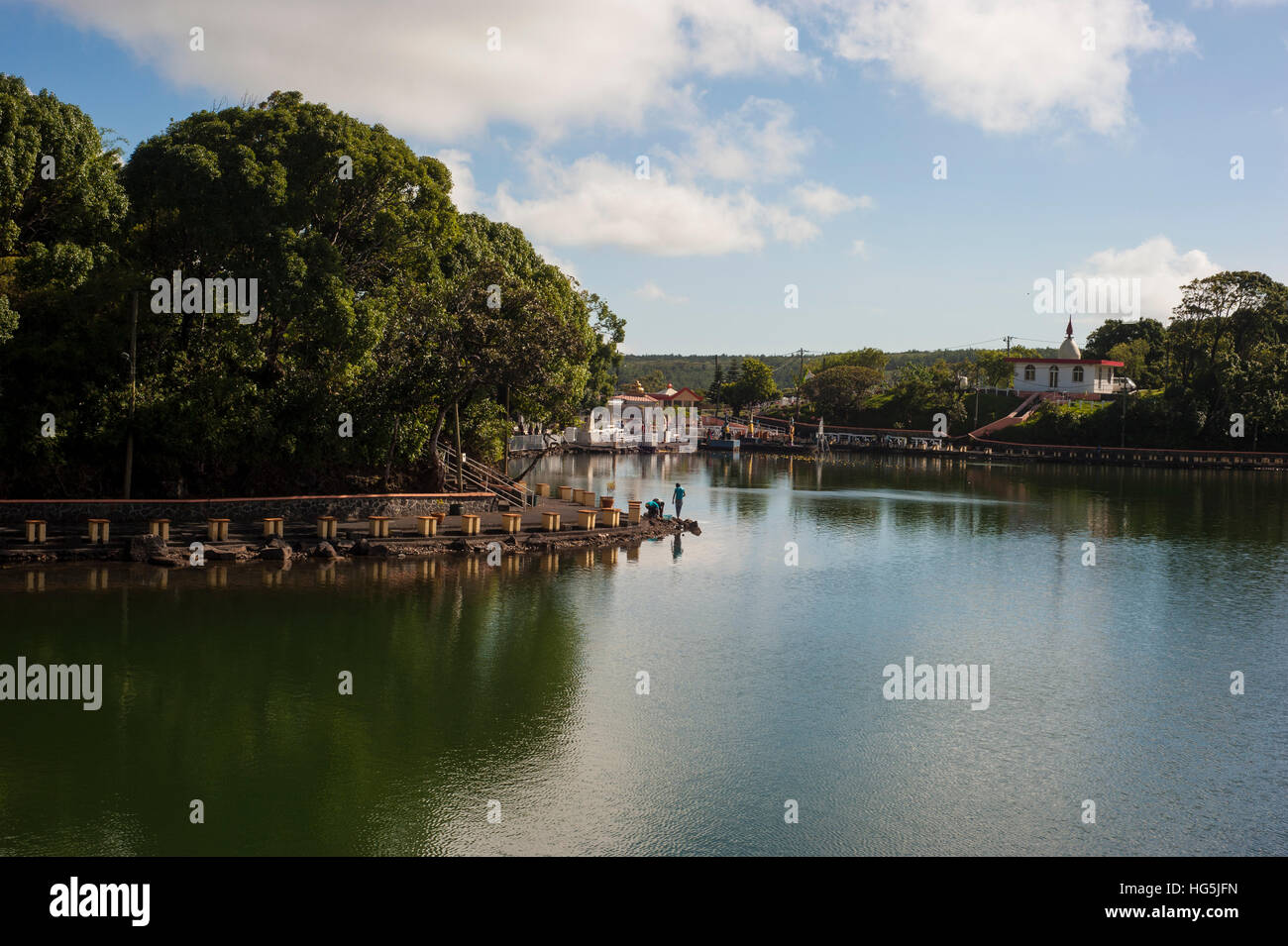 Ganga Talao (comunemente noto come Grand Bassin) in Mauritius. Foto Stock