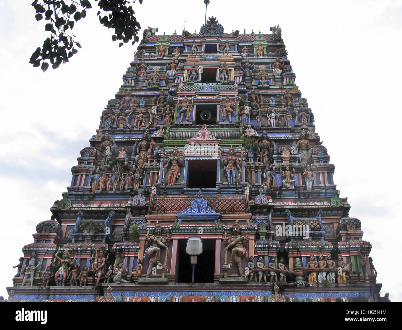 Tempio Kidangapuram, decorate Gopuram, Alleppy Kerala, India Foto Stock