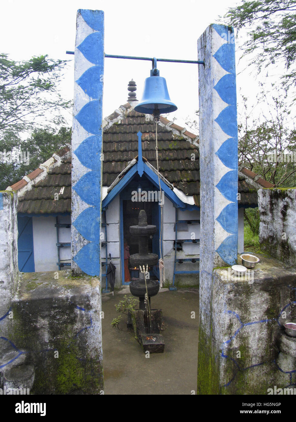 Tempio di Nelliyampathy colline, Kerala, India Foto Stock