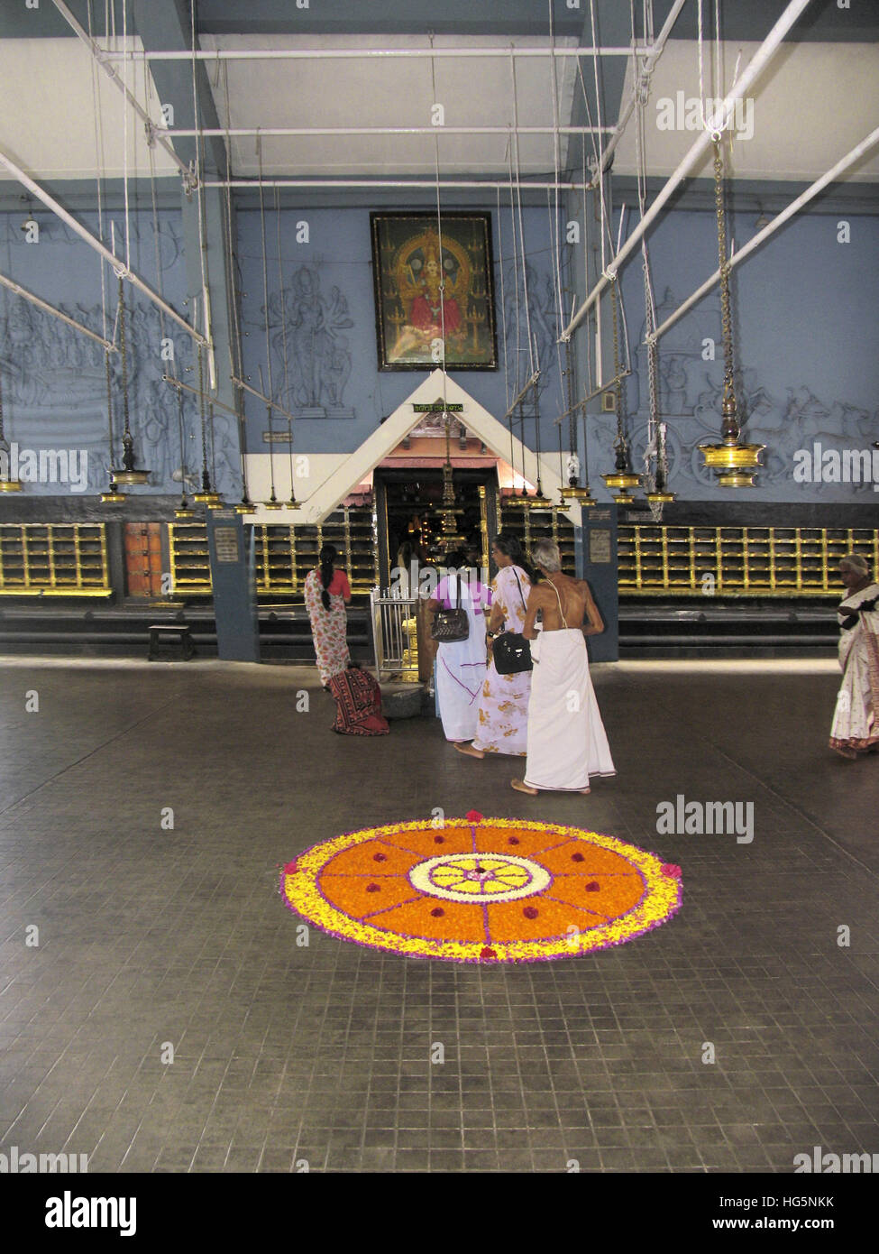 Paramekkavu Bagavathi tempio, Thrissur, Kerala, India Foto Stock