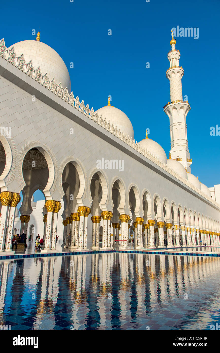 Moschea Sheikh Zayed, Abu Dhabi, Emirati Arabi Uniti Foto Stock