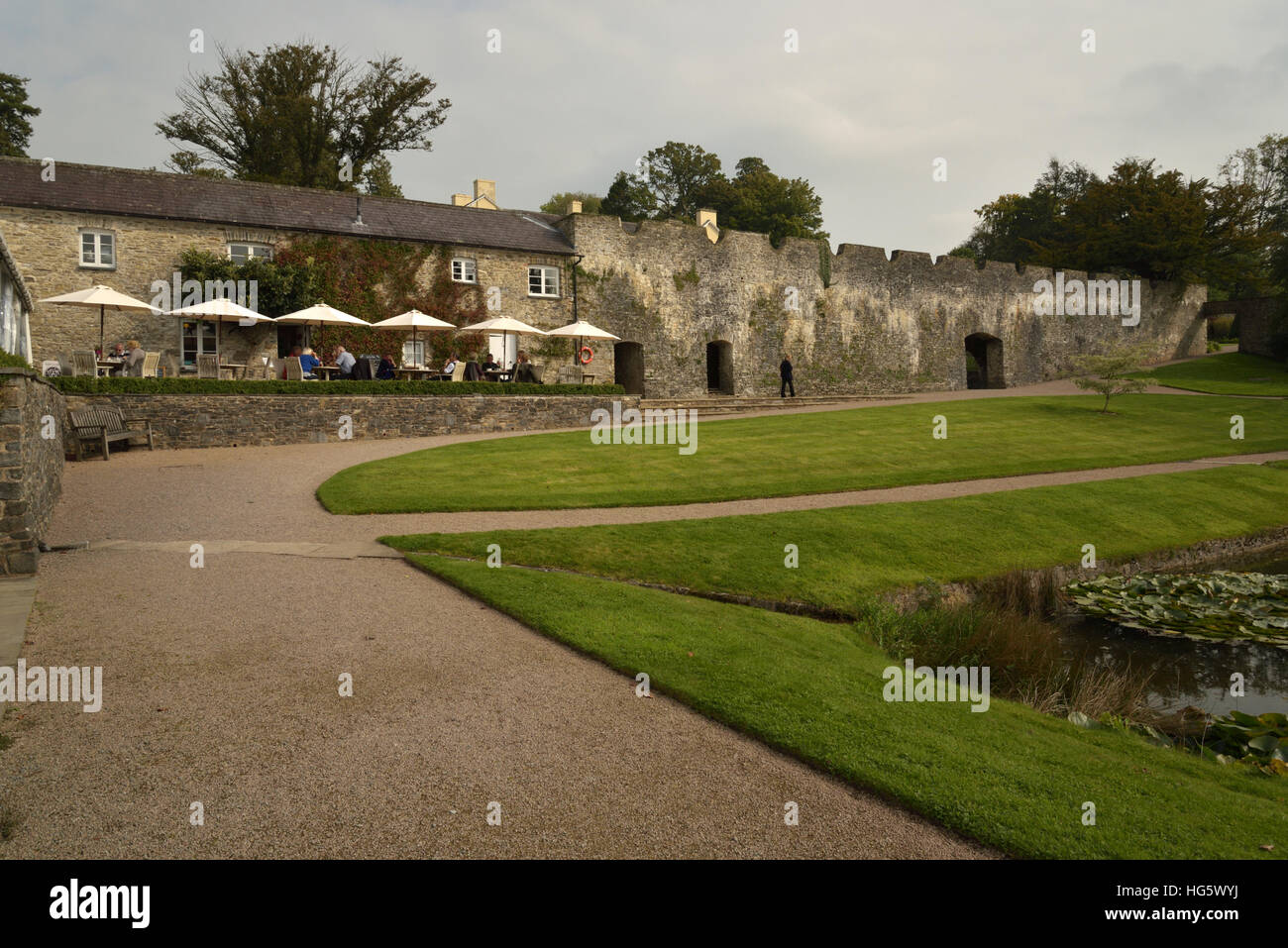 Giardini Aberglasney Cafe Foto Stock