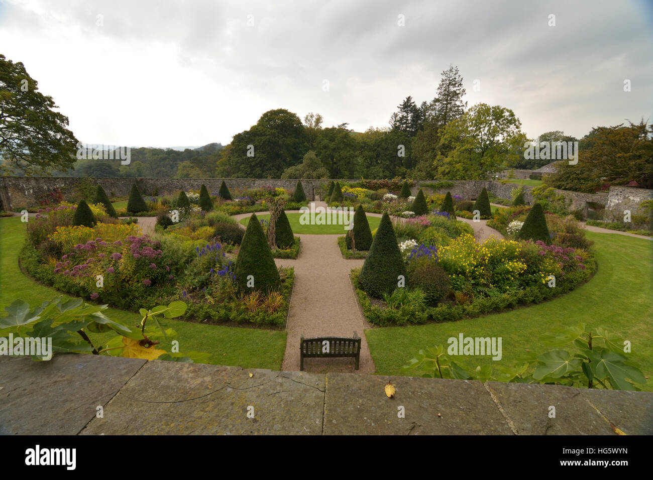 Giardini Aberglasney Foto Stock