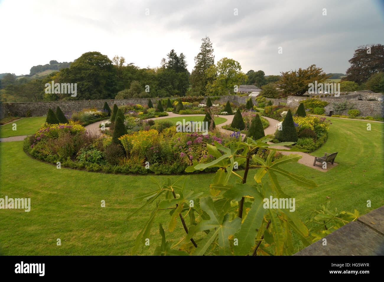 Giardini Aberglasney Foto Stock