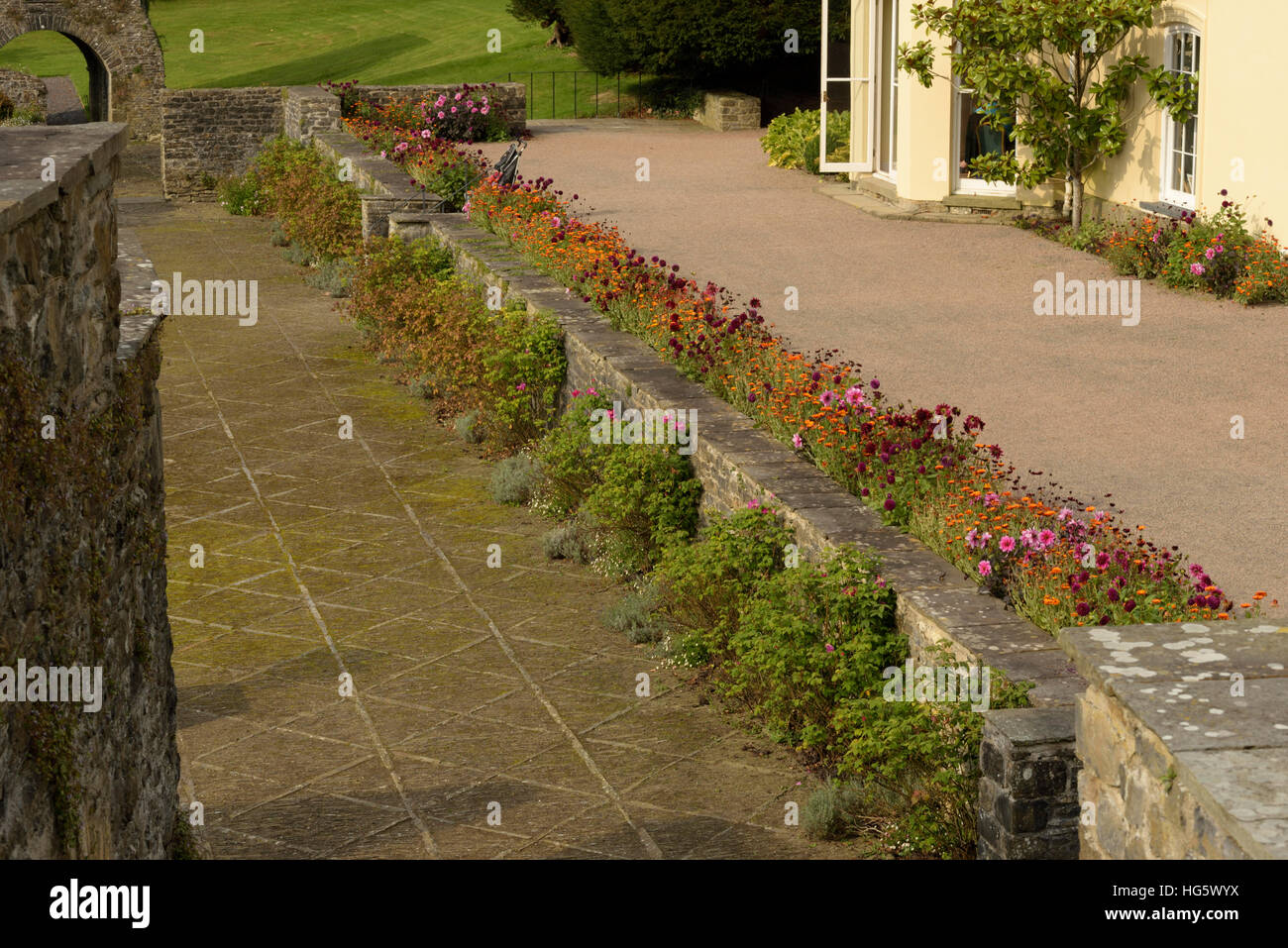 Giardini Aberglasney Foto Stock