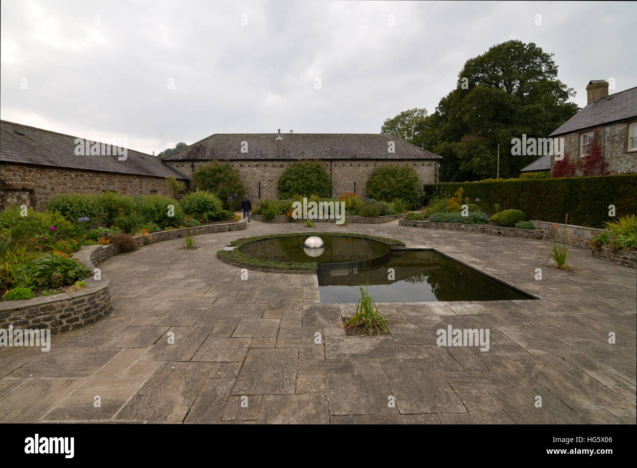 Giardini Aberglasney, maneggio Foto Stock