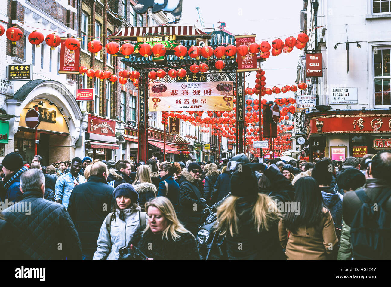 Capodanno cinese 2016 Londra Foto Stock