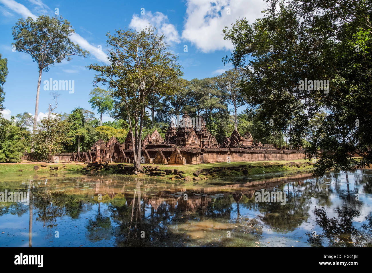 Tesori di antica Angkor e le rovine di Banteay Srei Temple Foto Stock