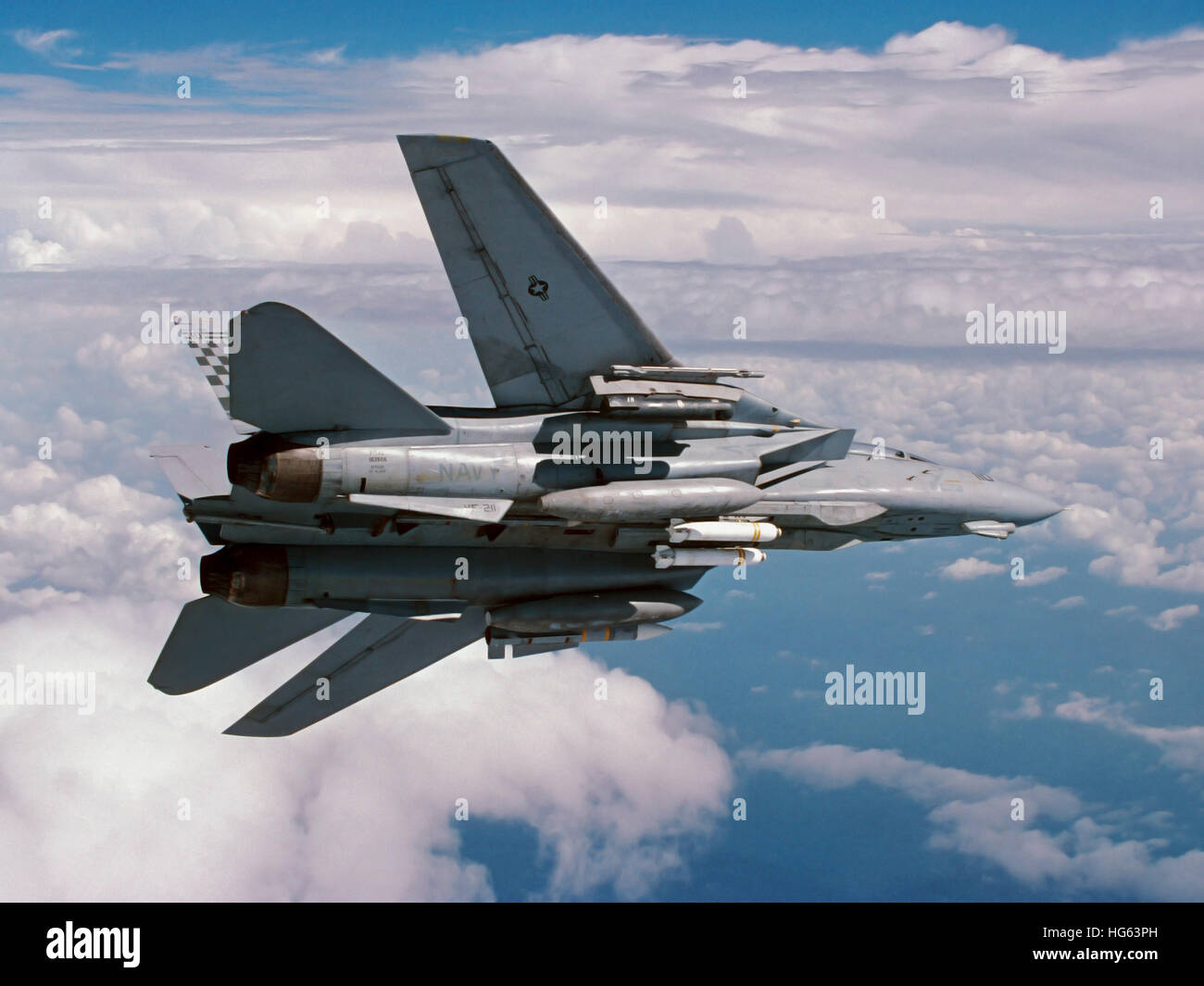 Un F-14A Tomcat tornando formano un'operazione Southern Watch missione. Foto Stock