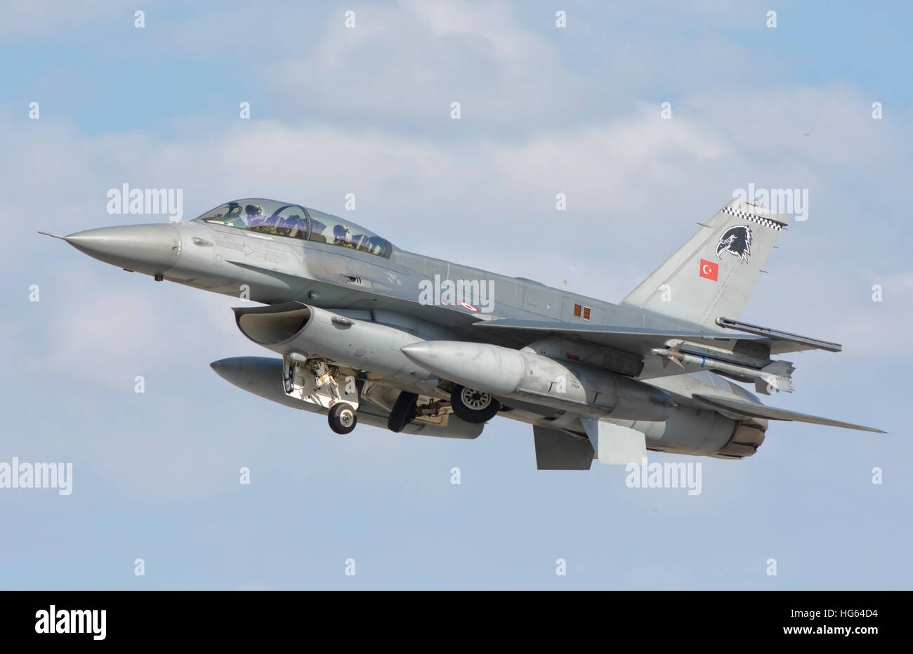 Aviazione turca F-16 in volo durante l'esercizio anatolica Eagle 2016. Foto Stock