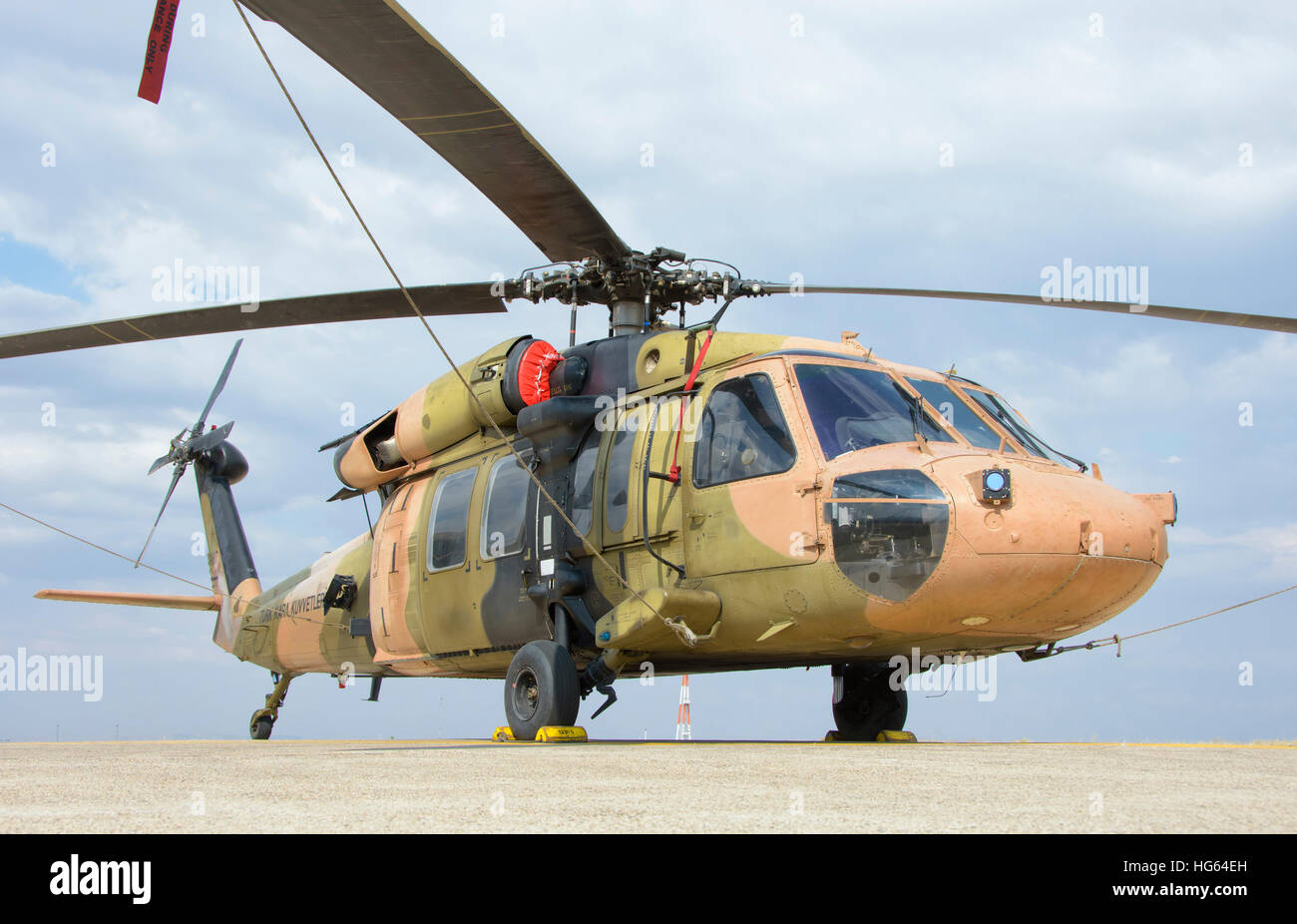 Esercito turco UH-60 Blackhawk durante l'esercizio Isik 2016. Foto Stock