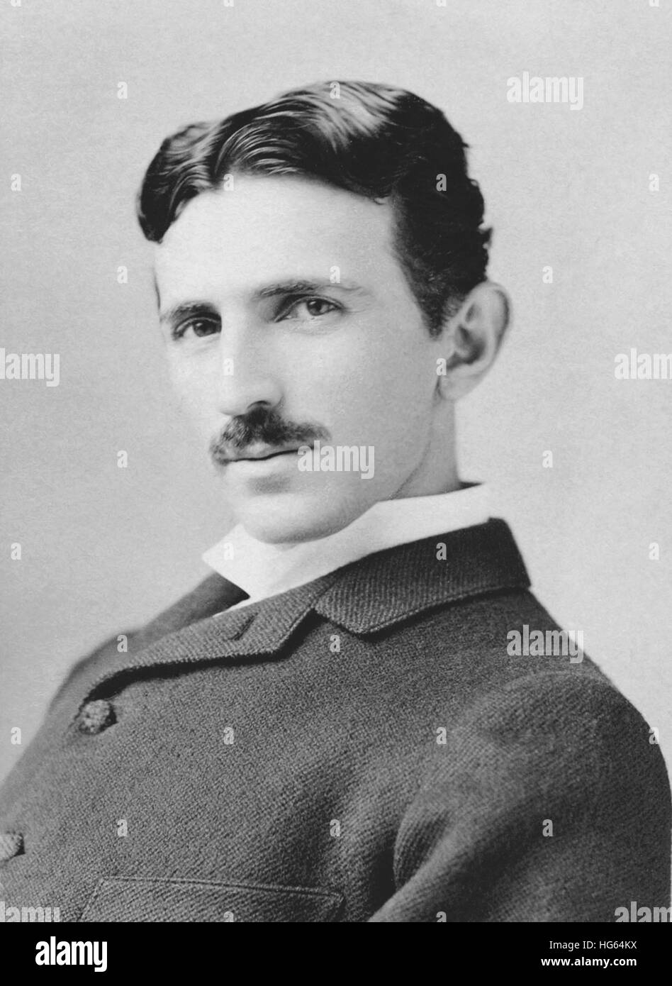 Inventore e scienziato Nikola Tesla. circa 1890 Foto Stock