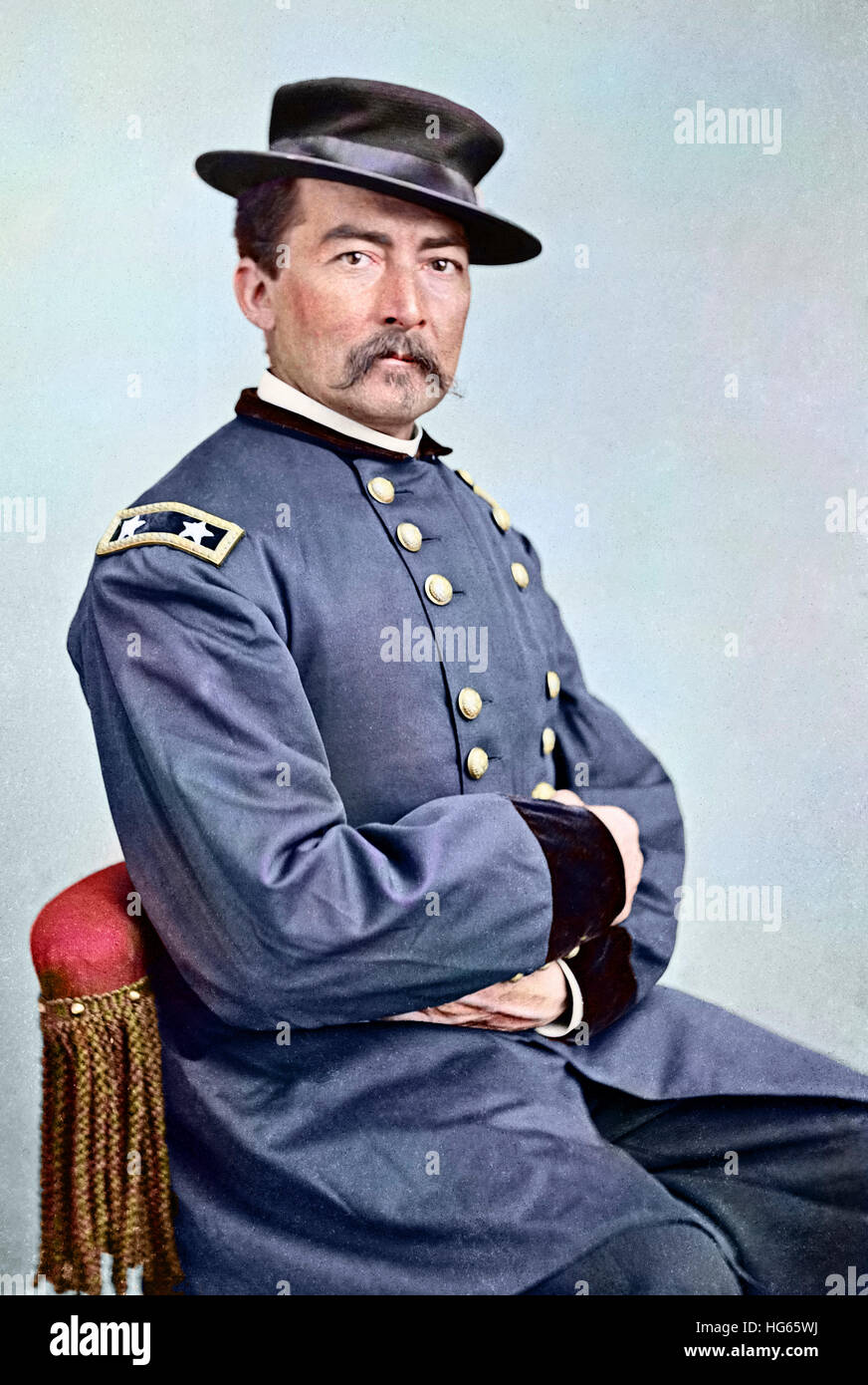 La guerra civile ritratto del generale Philip Sheridan. Foto Stock
