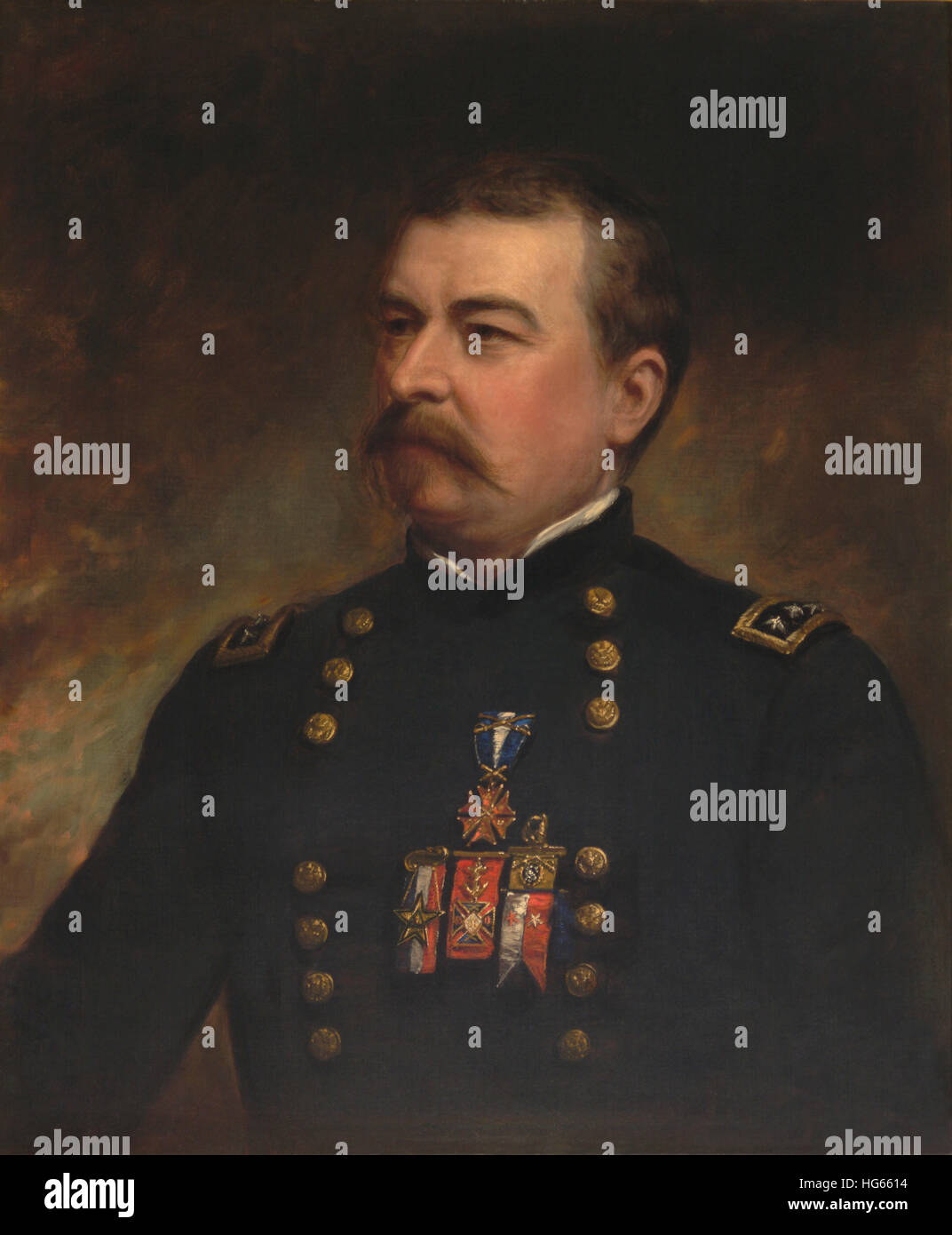 La pittura di esercito dell'Unione generale Philip Sheridan. Foto Stock