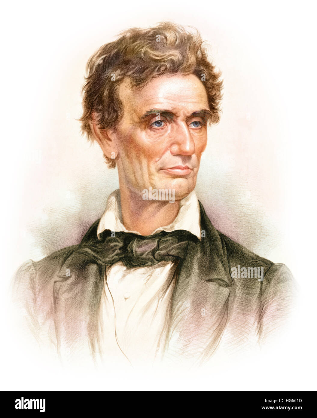 Ritratto di un giovane Abraham Lincoln. Foto Stock