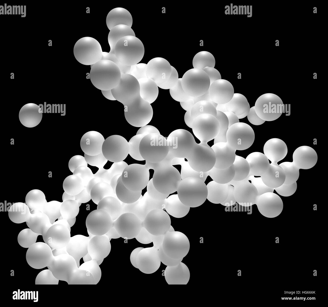 Abstract della caotica blob di bianco Foto Stock