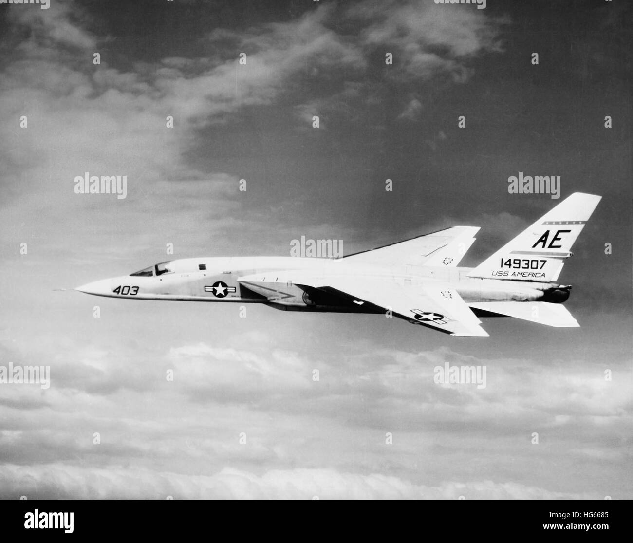 RA-5C vigilante in volo, circa 1966. Foto Stock
