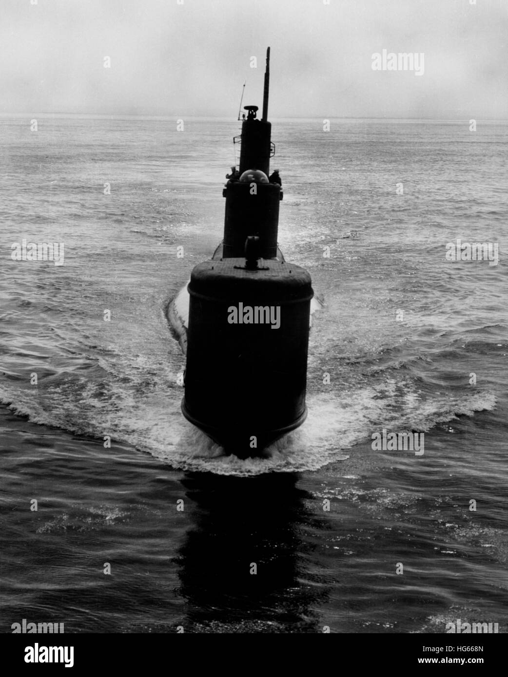 USS Bass (SSK-2) off Point Loma, San Diego, California, 1957. Foto Stock
