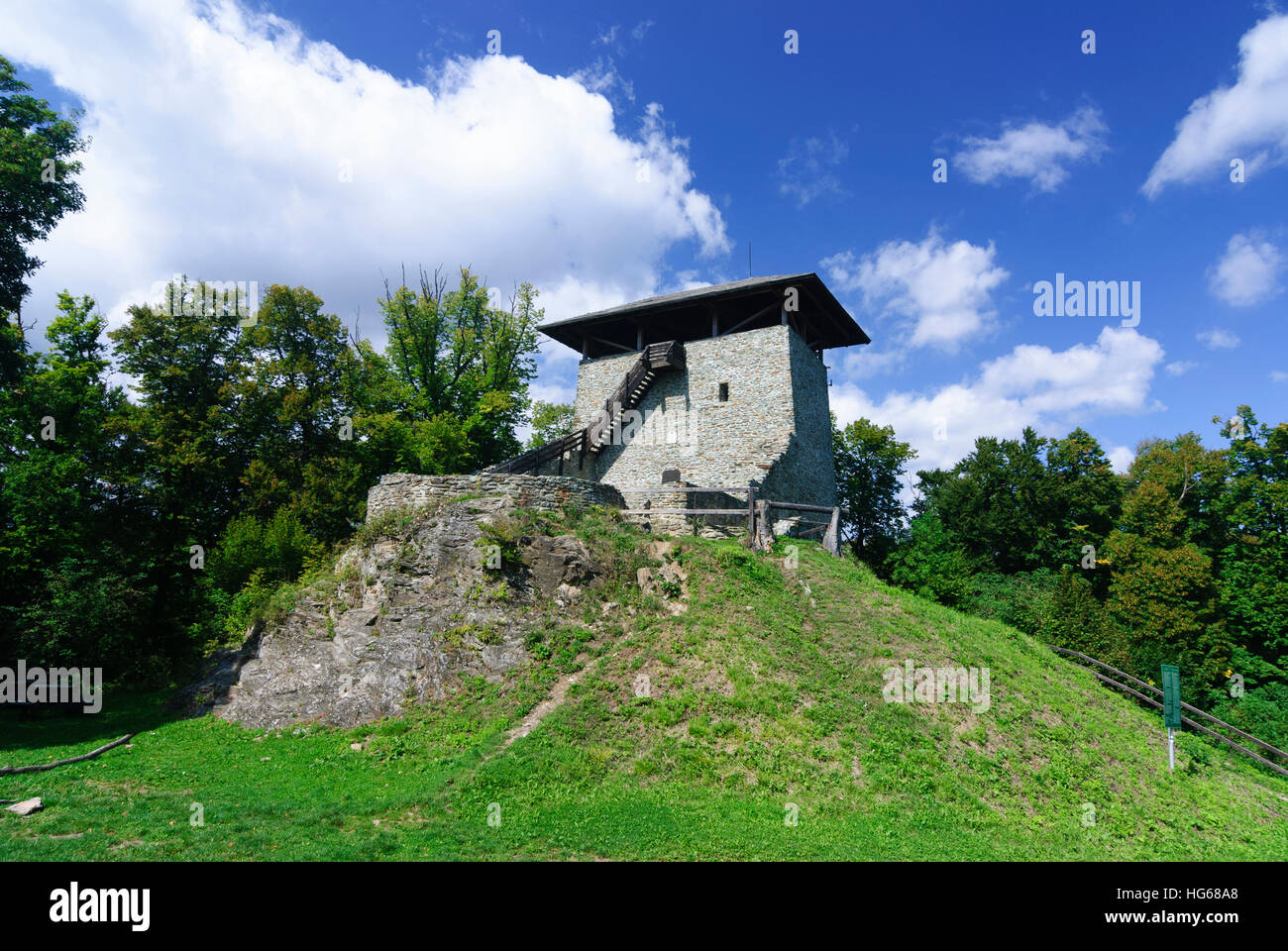 Köszeg (Güns): Althaus lookout tower nel parco naturale Geschriebenstein-Irottkö in Günser montagne, , Vas, Ungheria Foto Stock