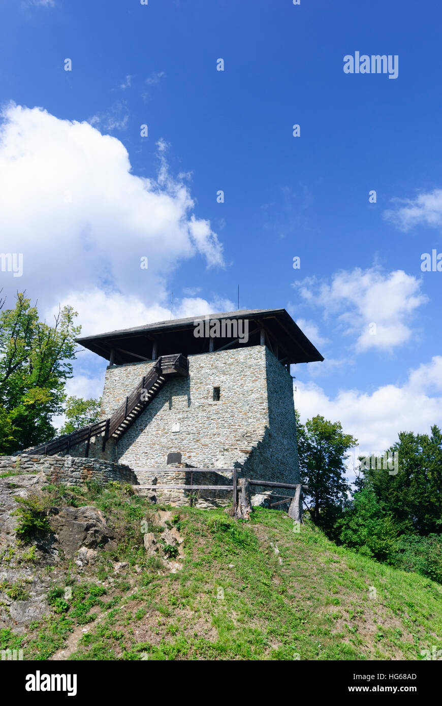 Köszeg (Güns): Althaus lookout tower nel parco naturale Geschriebenstein-Irottkö in Günser montagne, , Vas, Ungheria Foto Stock