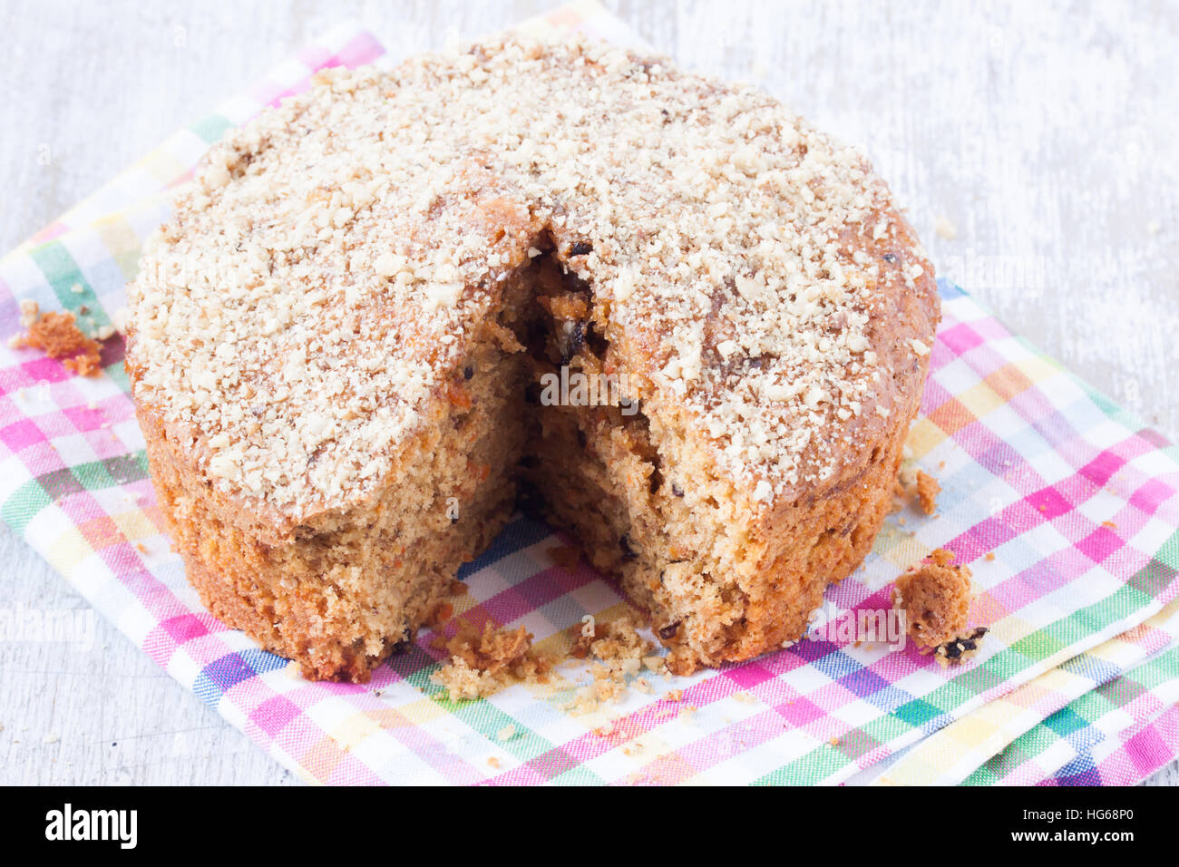 Carota noce ciambellone Foto Stock