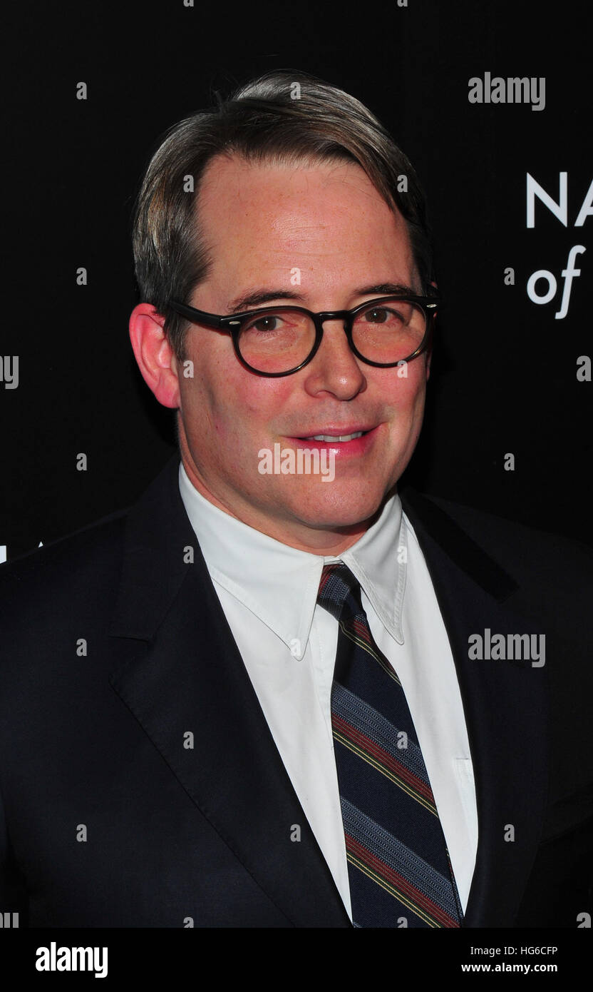 NEW YORK, NY - Gennaio 4: Matthew Broderick frequentare il 2016 National Board of Review Gala a Cipriani 42nd Street il 4 gennaio 2017 nella città di New York . @John Palmer/Media punzone Credito: MediaPunch Inc/Alamy Live News Foto Stock