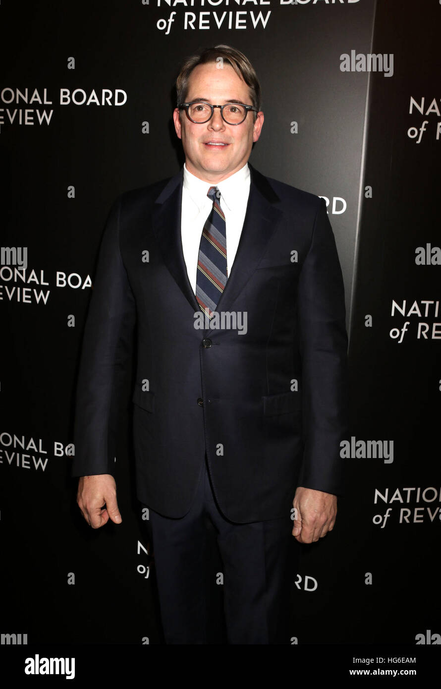 New York, New York, Stati Uniti d'America. 4 gennaio, 2017. Attore Matthew Broderick assiste il 2016 National Board of Review gala tenutosi a Cipriani 42nd Street. © Nancy Kaszerman/ZUMA filo/Alamy Live News Foto Stock