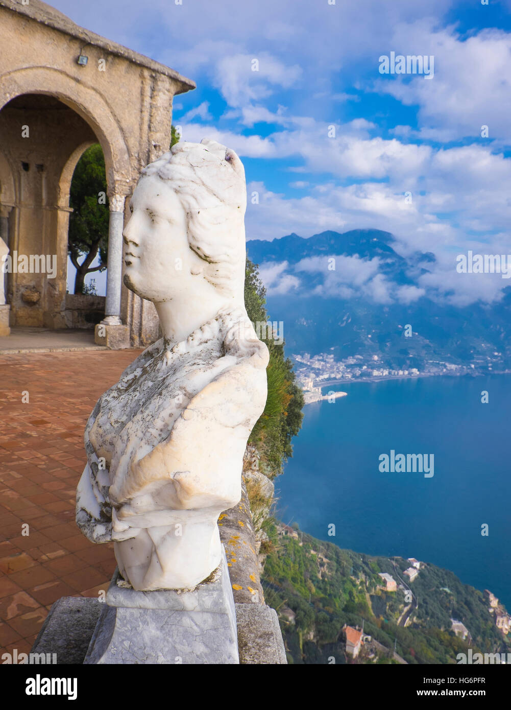 Almafi coast città di ravello,Italia Foto Stock