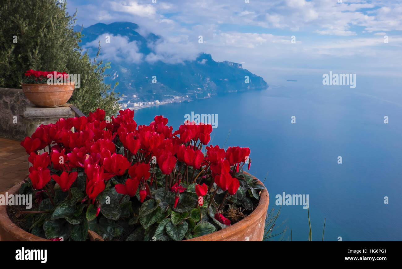 Almafi coast città di ravello,Italia Foto Stock