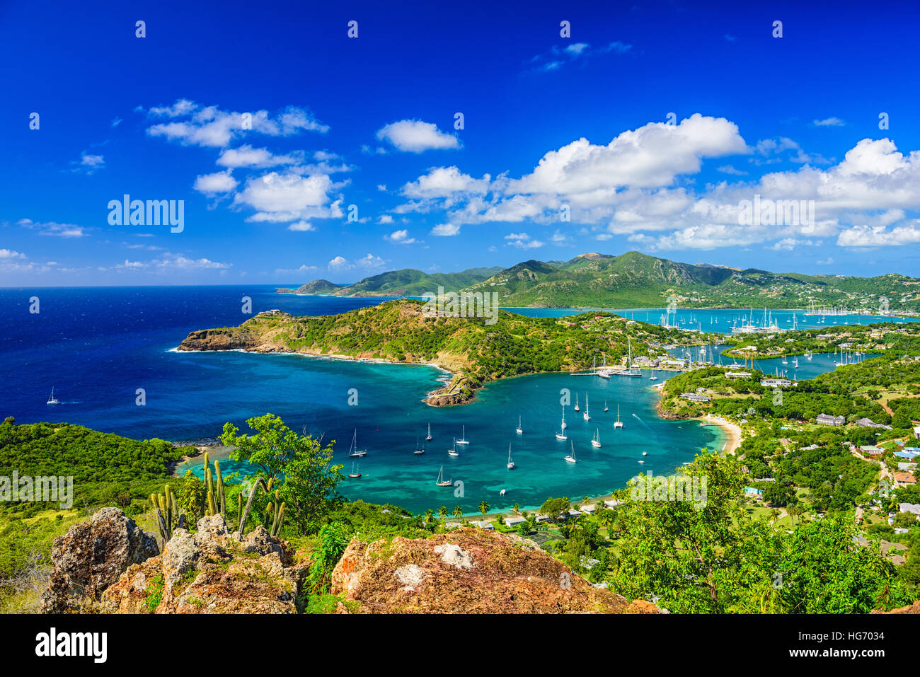 Shirley Heights, Antigua vista. Foto Stock