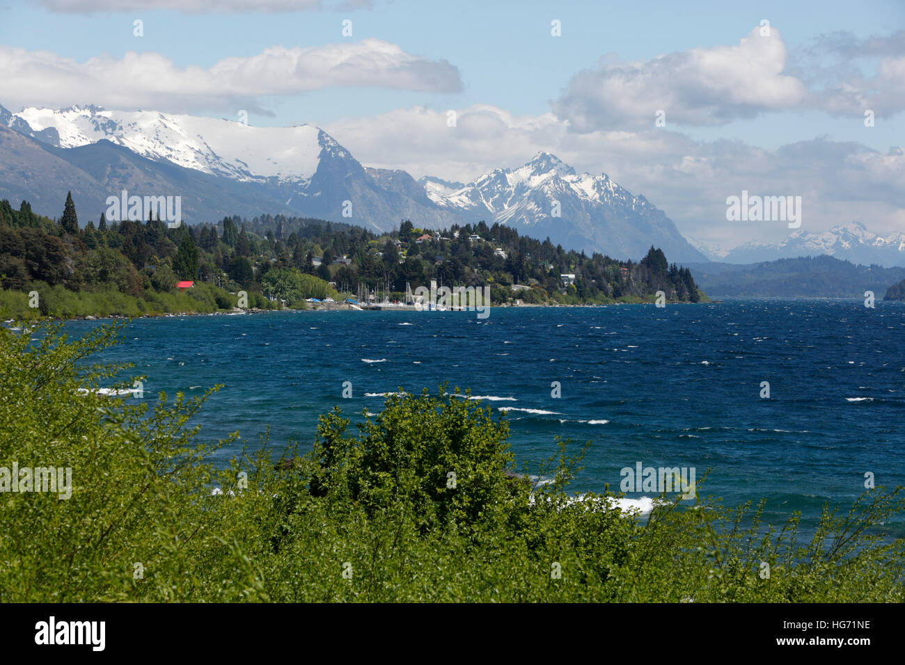 Lago Nahuel Huapi, Bariloche, Parco Nazionale Nahuel Huapi, nel distretto del lago, Argentina, Sud America Foto Stock