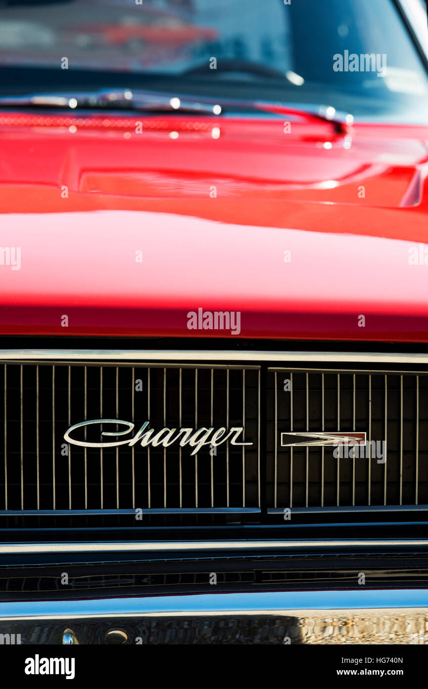 Dodge Charger. Classic American muscle car estremità anteriore Foto Stock