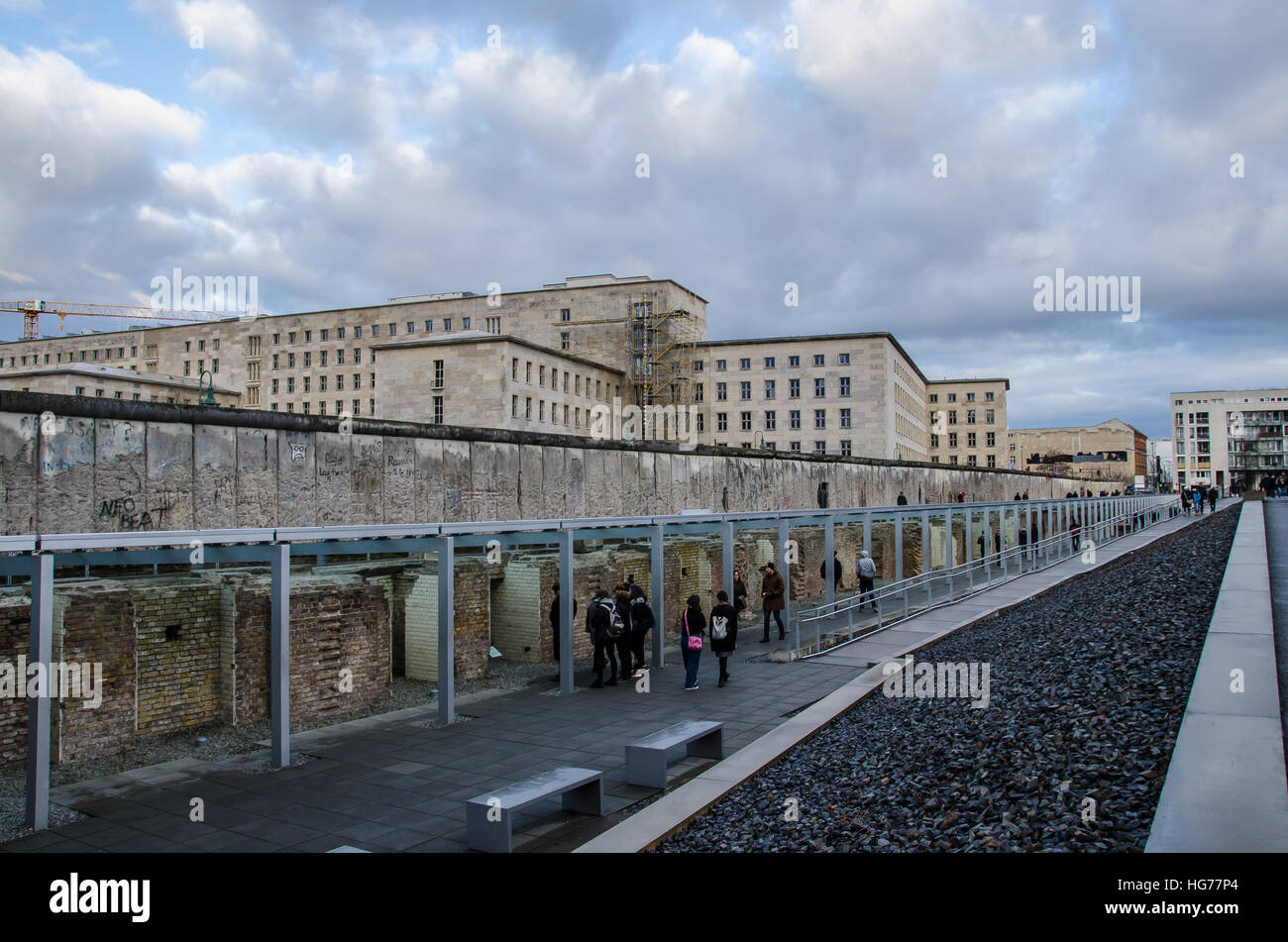 Topografia del terrore in un giorno grigio Foto Stock