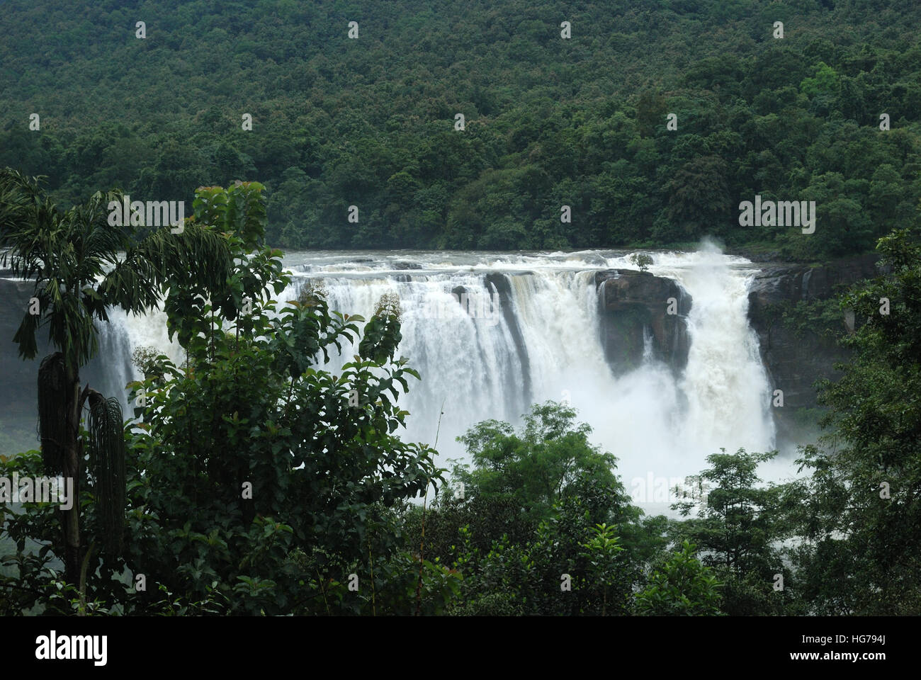 Cascate di athirapally,Kerala, India. Foto Stock