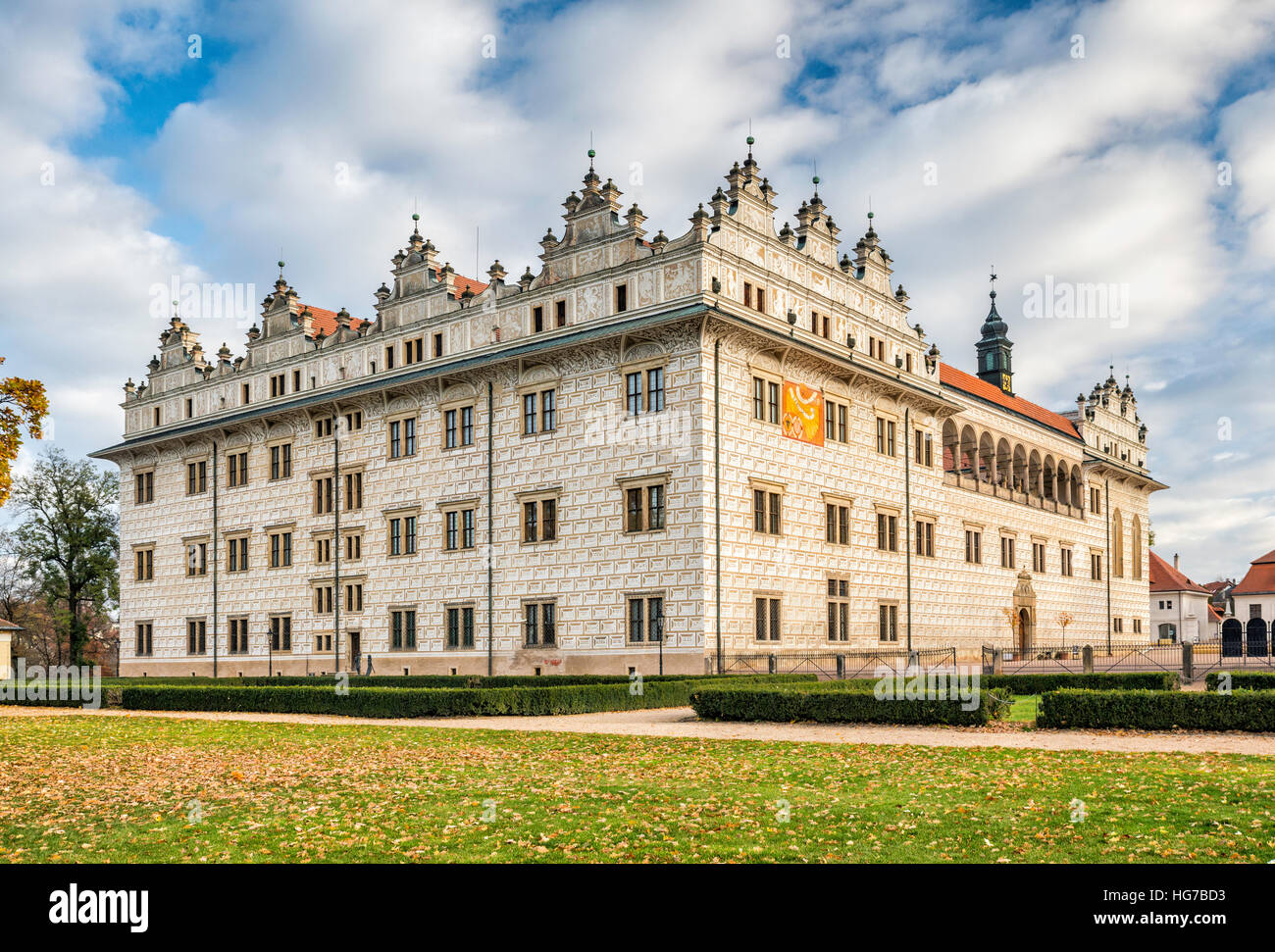 Litomysl castello del XVI secolo, in stile rinascimentale, Sito Patrimonio Mondiale dell'UNESCO, in Litomysl, Bohemia Repubblica Ceca Foto Stock