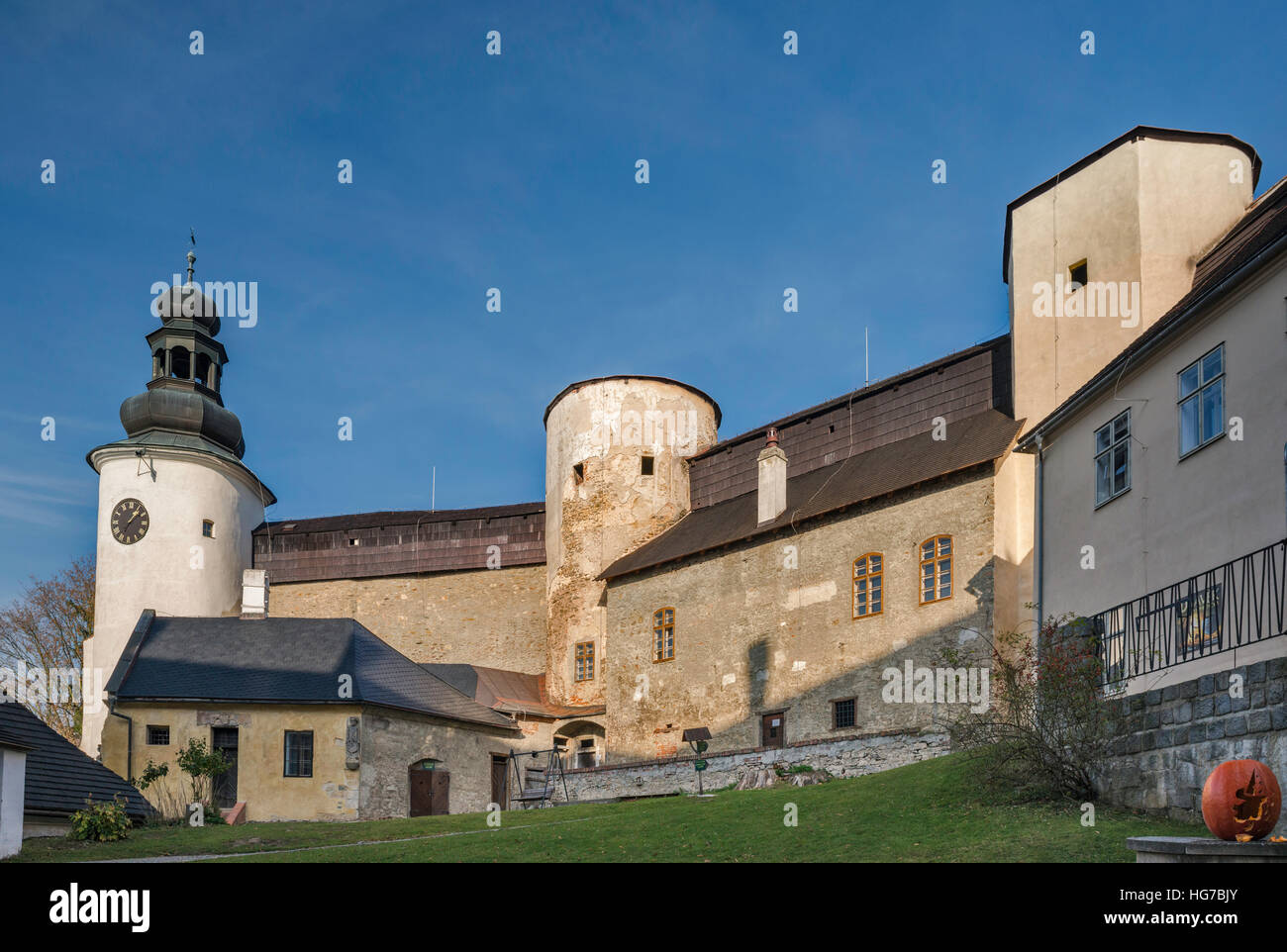 Usov castello di Usov, Moravia Repubblica Ceca Foto Stock