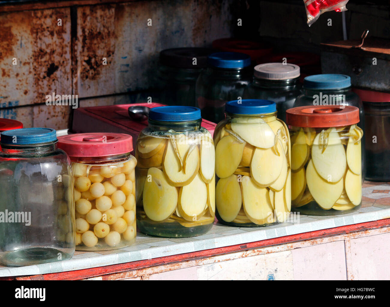 Conservato sotto sale, Foto Stock