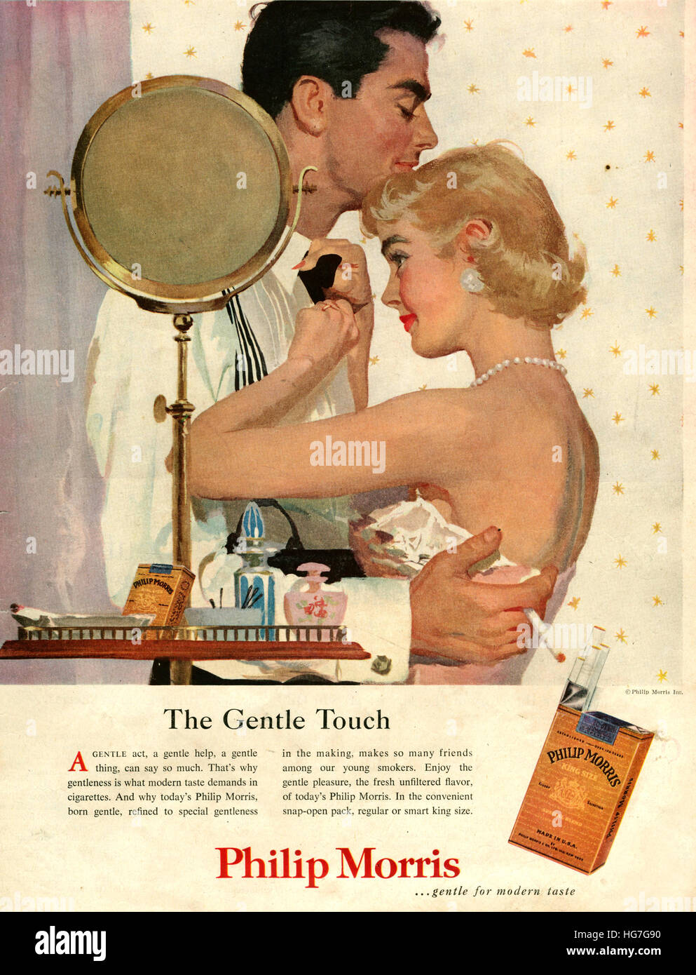 Anni Cinquanta USA Philip Morris Magazine annuncio pubblicitario Foto stock  - Alamy