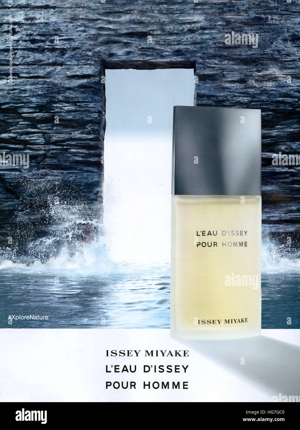 2010S UK Issey Miyake Magazine annuncio pubblicitario Foto Stock