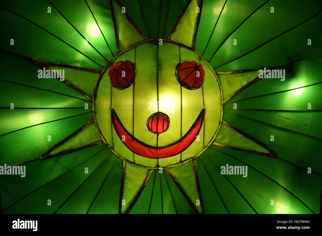 Cinese faccia felice Sun. Foto Stock