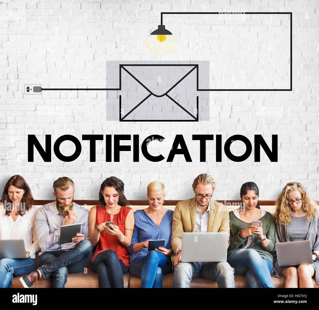 Messaggio di posta elettronica in arrivo il concetto di comunicazione Foto Stock