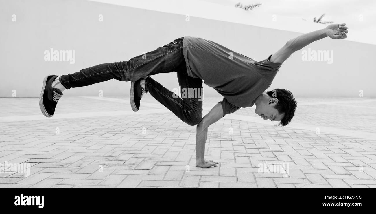 Movimento Breakdance adolescenti stile di vita Trendy Concept Foto Stock