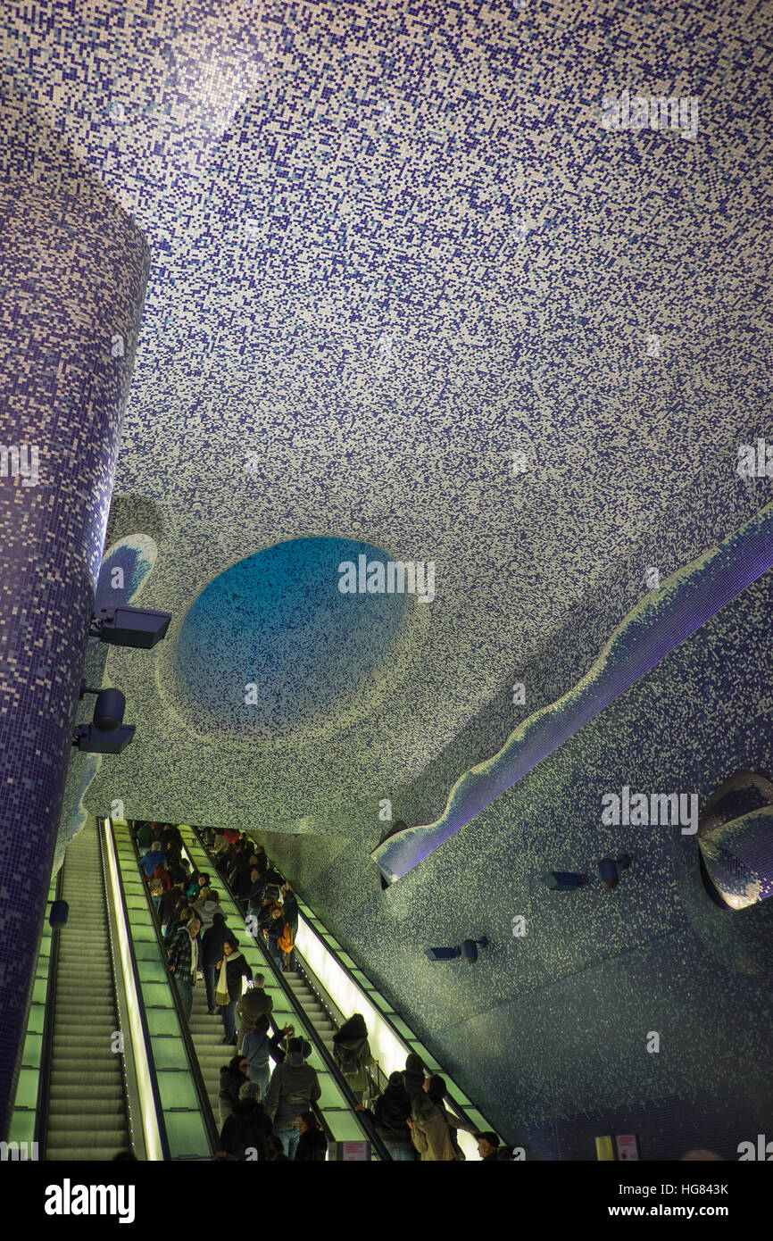 Toledo Metro Stazione d'arte,Napoli Foto Stock