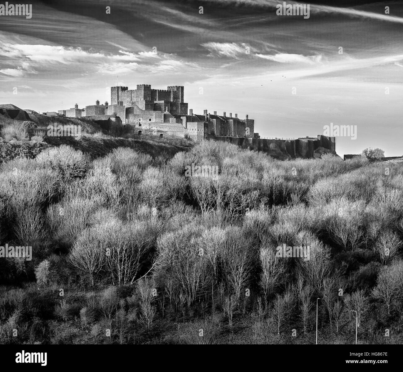 Il castello medievale di Dover, Kent, Inghilterra. Foto Stock