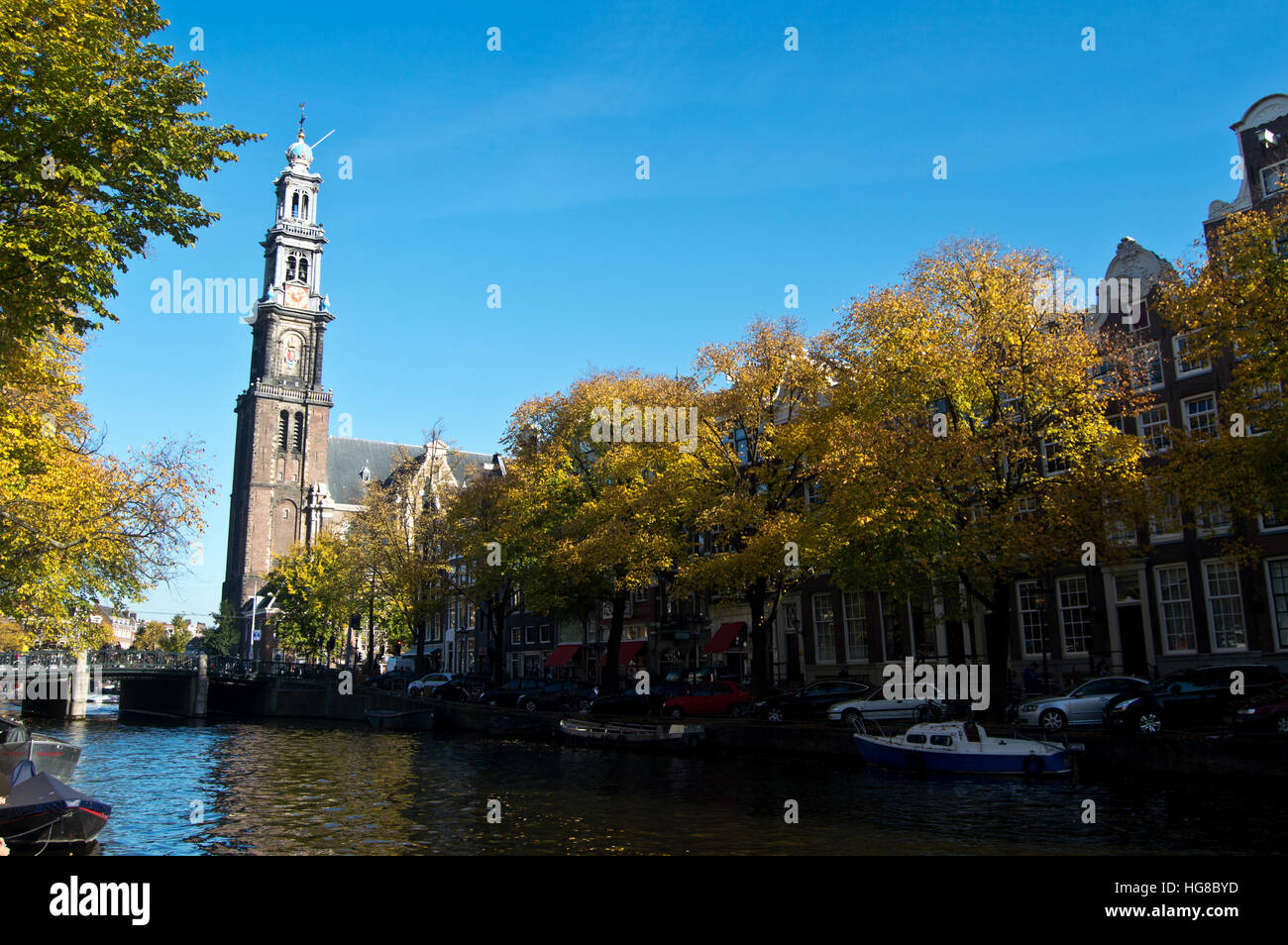 Westerkerk, Amsterdam in autunno Foto Stock