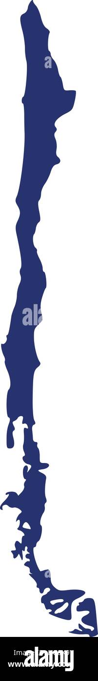 Mappa di Cile Illustrazione Vettoriale